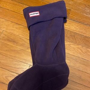 Purple fleece HUNTER boot liners L